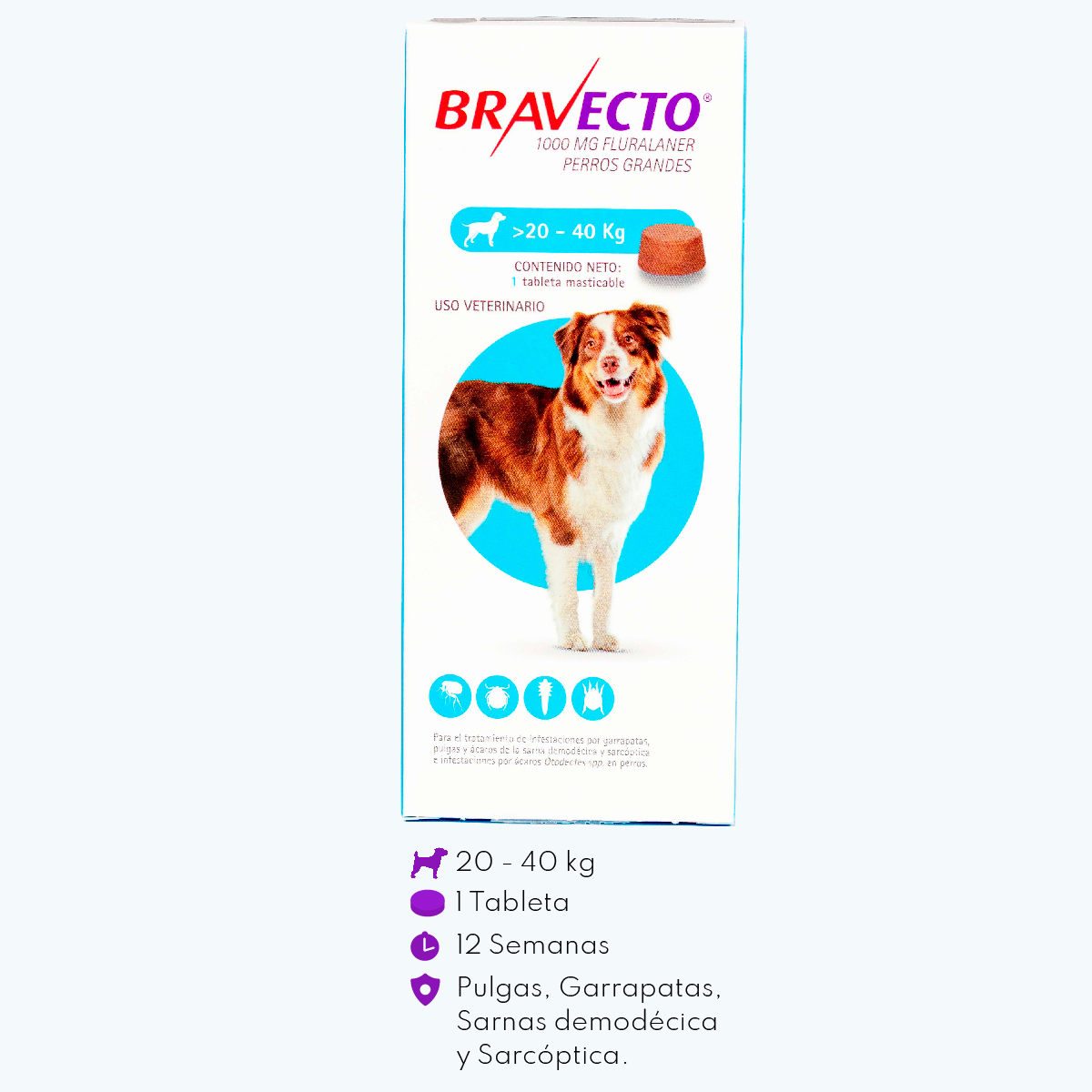 Bravecto Para Perros De A Kg Pulgas Y Garrapatas