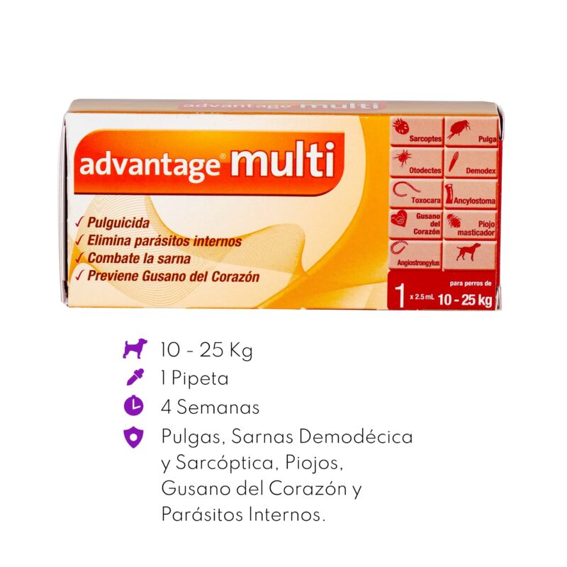 Advantage Multi para perro de 10 A 25 K