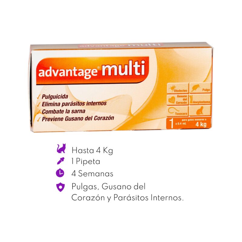 Advantage Multi para gato de hasta 4 KG