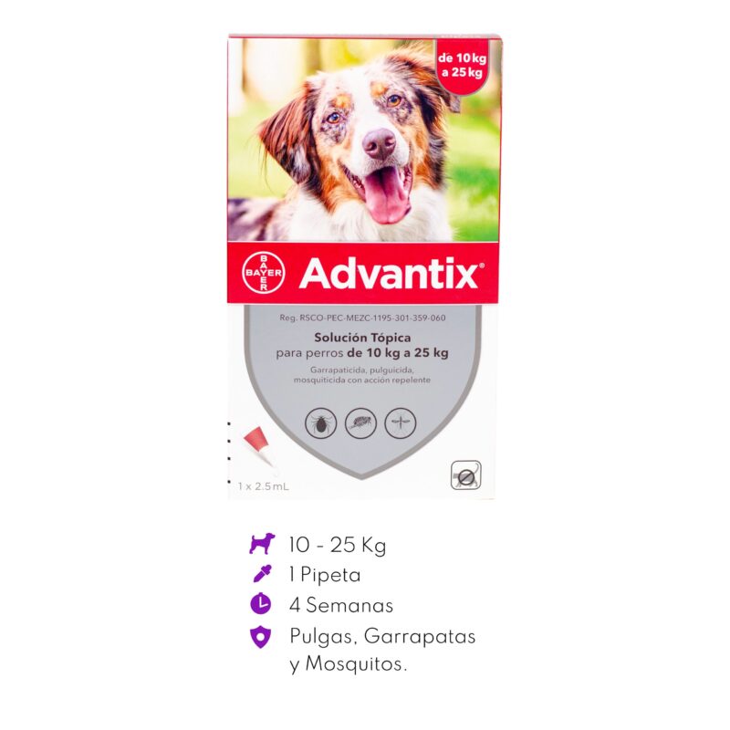 Advantix para perros de 10 A 25 KG