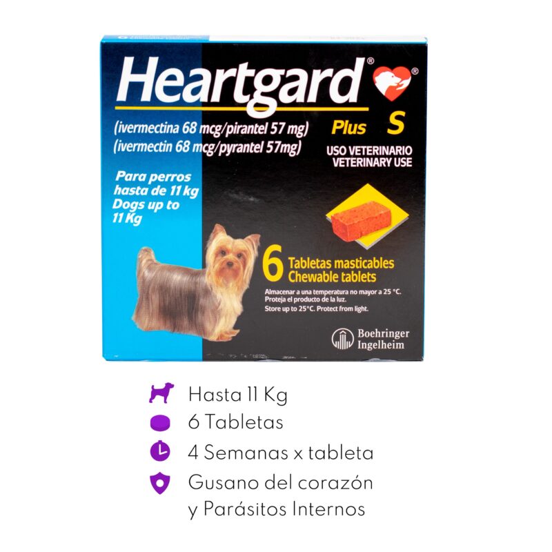 Heartgard Plus S previene el gusano del corazón para perro Chico
