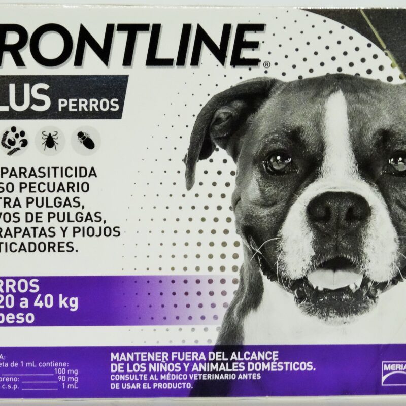 Frontline Plus caja con 3 Pipetas para Perros de 20 a 40 kg